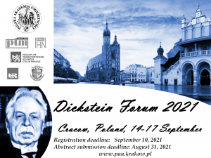 Dickstein Forum III 2021, 14-17 września 2021, Kraków, on-line