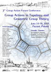 Group Actions in Topology and Geometric Group Theory