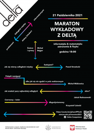 Maraton wykładowy z DELTĄ 21 października 2021, 18:00-21:00, You Tube
